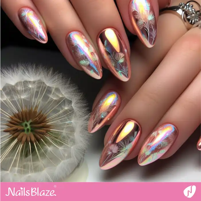 Peach Fuzz Chrome Nail Art | Color of the Year 2024 - NB1765